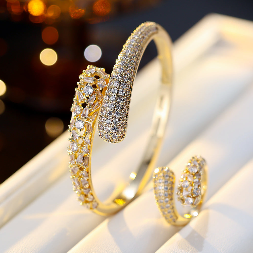 Bague & Bracelet Zirconia – Élégance